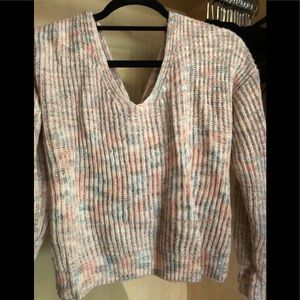 Cute pink twist back sweater